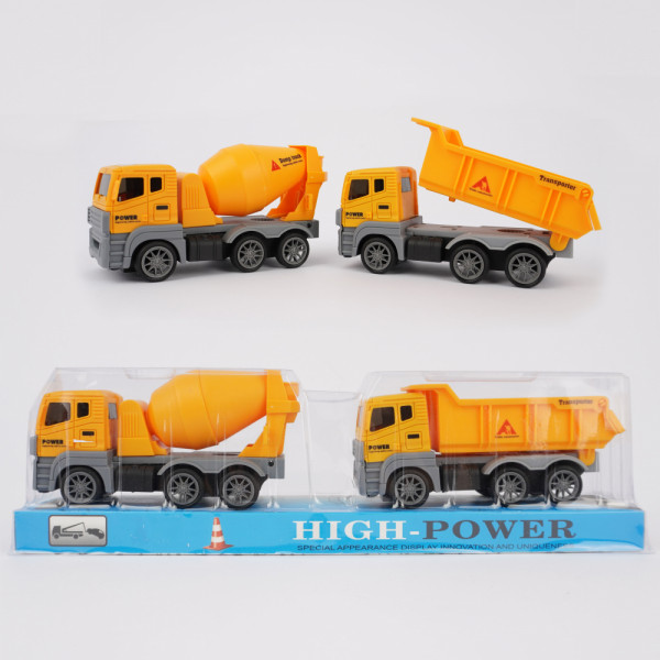 Детска играчка комплект жълти строителни камьони 339-9