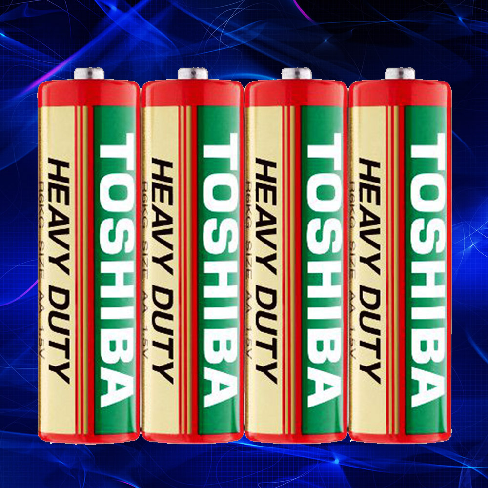 4 броя мощни батерии TOSHIBA HEAVY DUTY R6 1.5V