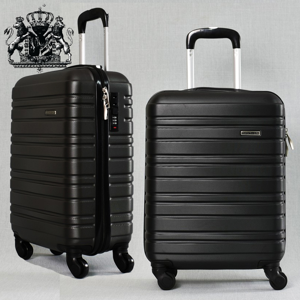 Класен ABS куфар - спинър за ръчен багаж 8094 19" ROYAL BLACK 52/42/20, 2.4 кг., всички екстри
