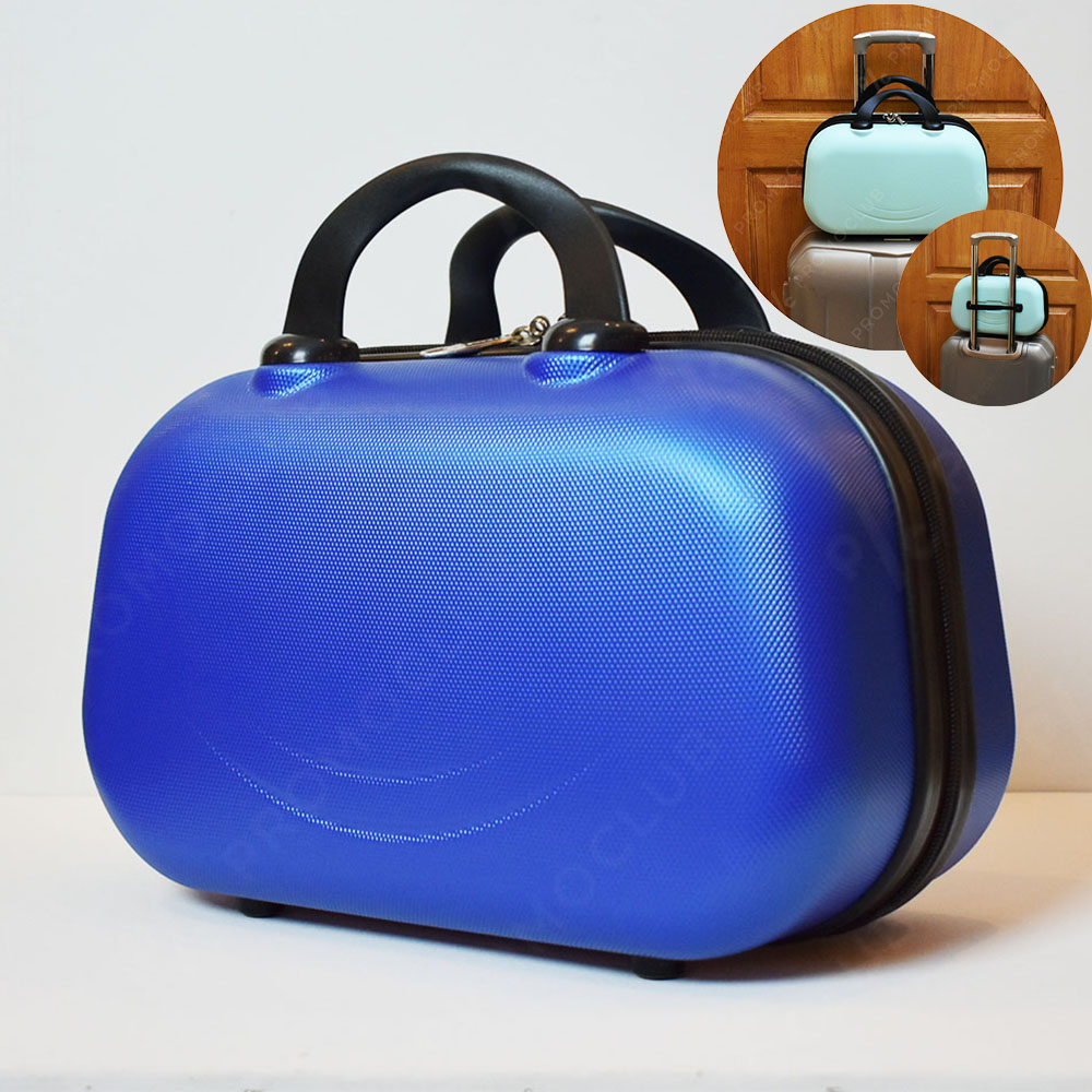 Рядък дизайн куфарна пътна чанта LADY B LIGHT BLUE, твърда ABS