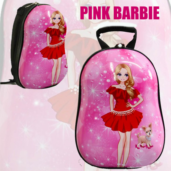 3D детска раница PINK BARBIE 1519, поликарбон, 3-8 г.