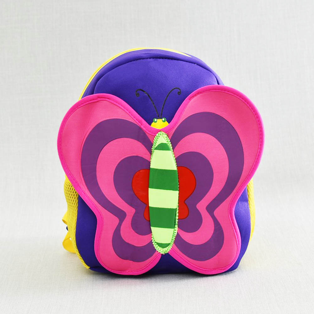 Лека компактна детска раица BUTTERFLY 21089 Purple, анатомичен гръб, лилава пеперуда
