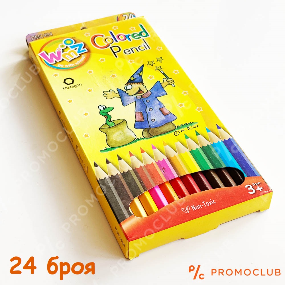 MEGA PACK 24 цветни молива WMZ Colored Pencil