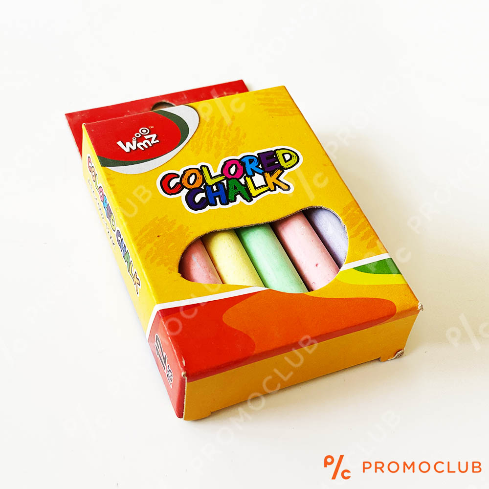 Кутия цветни тебешири WMZ Colored CHALK, 6 броя