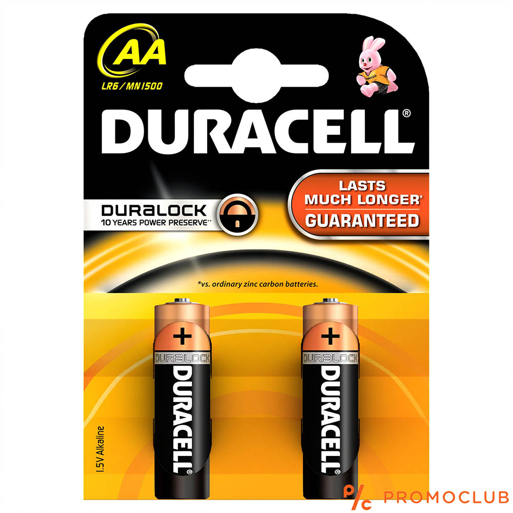 Две батерии DURACELL AA LR06, DURALOCK Alcaline