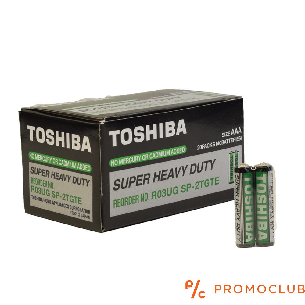 Кутия 40 батерии TOSHIBA Super Heavy Duty R03UG SP- 2TGTE Size AAA- усилени