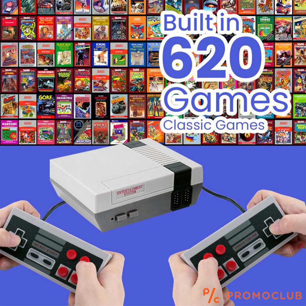 620 видео игри в 1 - телевизионна  игрална конзола с два джойстика MINI GAME 620 BUILT-IN, BFO4