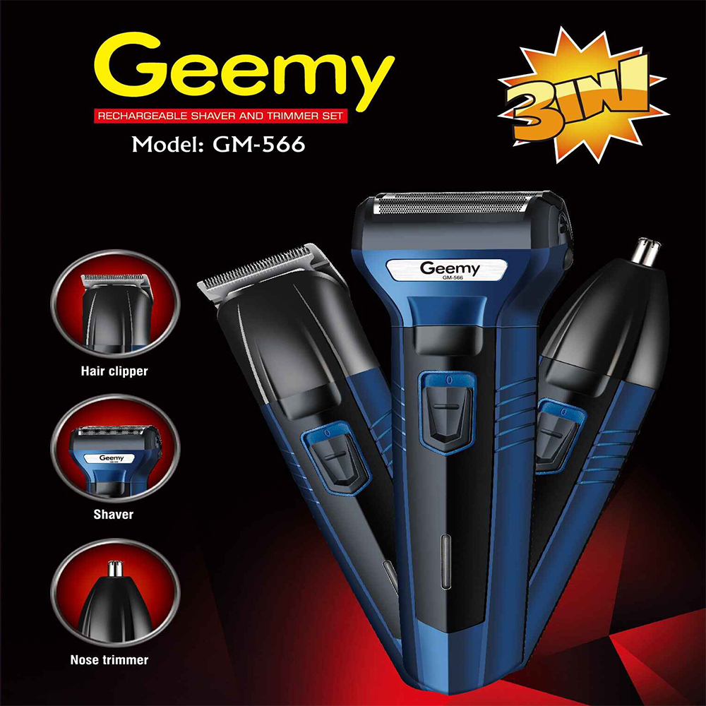 Машинка за подстригване и тример 3 в 1 Geemy GM-566
