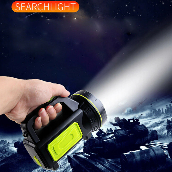Ярък соларен LED прожектор HEL-T95 със странична LED светлина - ултра издръжлива батерия след зареждане до 16 часа, 10W