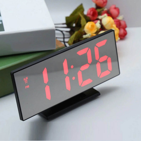 Огледален дигитален ТОП часовник DS 3618S с аларма ,термометър, големи  цифри и много екстри. BFO2