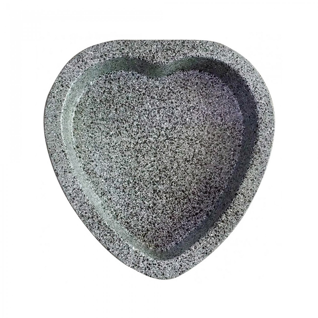 Форма за кекс - сърце Klausberg KB 7417, 23x22х3.5 см, Гранитно покритие, Сив