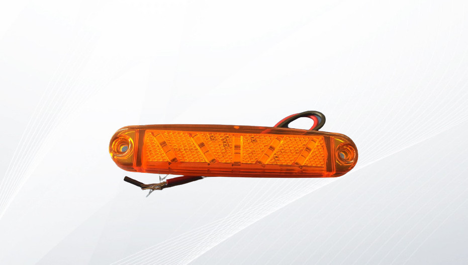 ЛЕД LED Оранжев Диоден Маркер Габарит Токос със 15 светодиода за камион ремарке бус ван каравана платформа 12V-24V