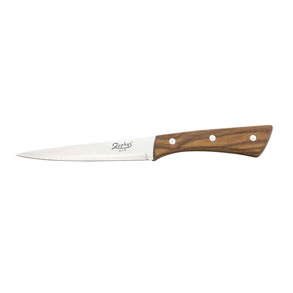 Универсален нож ZEPHYR ZP 1633 BU, 12.7 см острие,  Дървена дръжка