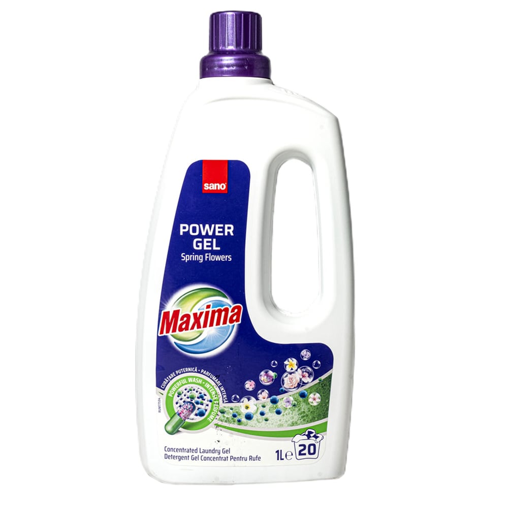 Гел за пране Sano Maxima Spring Flowers, 1 л, 20 пранета