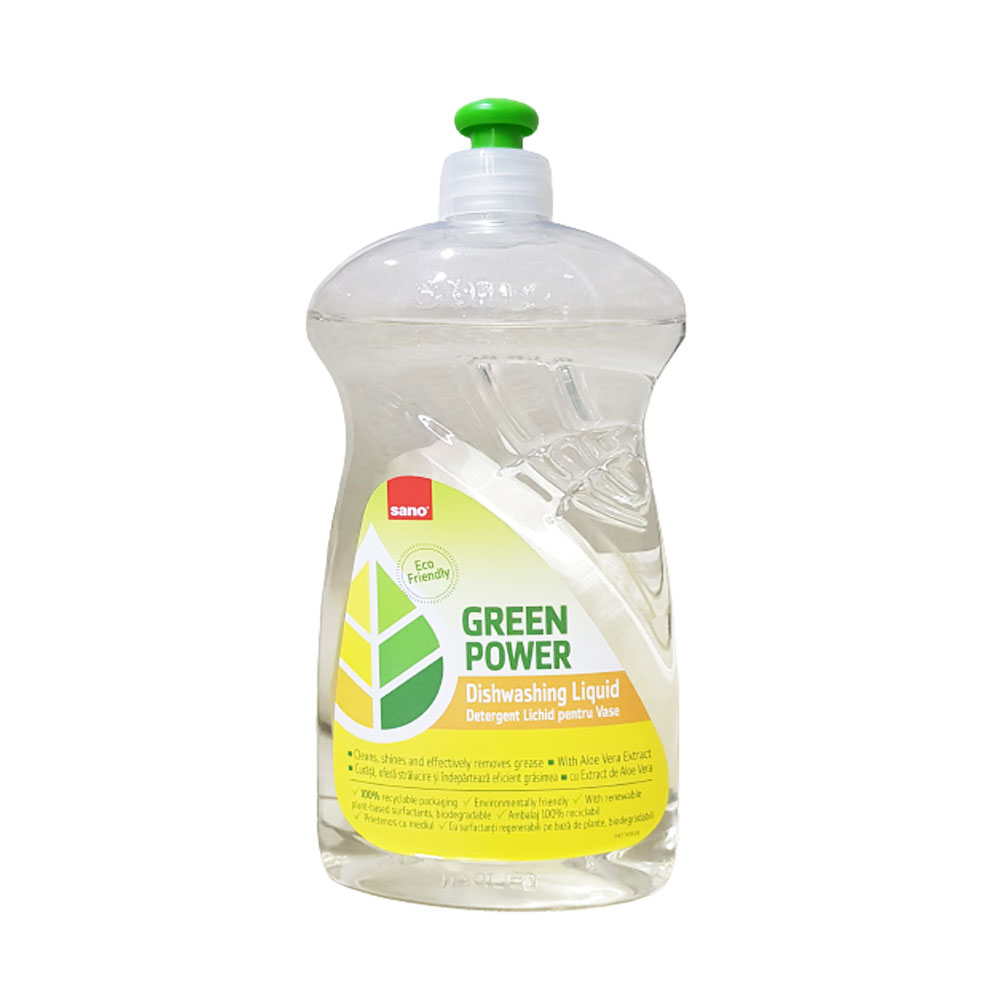 Препарат за миене на съдове Sano Green power, Екологично чист, 700 мл.