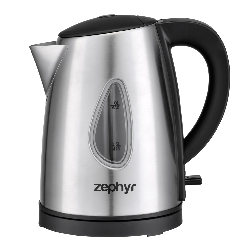 Електрическа кана ZEPHYR ZP 1230 SA, 2200W, 1 литър, Подвижен филтър, Безжична, Инокс