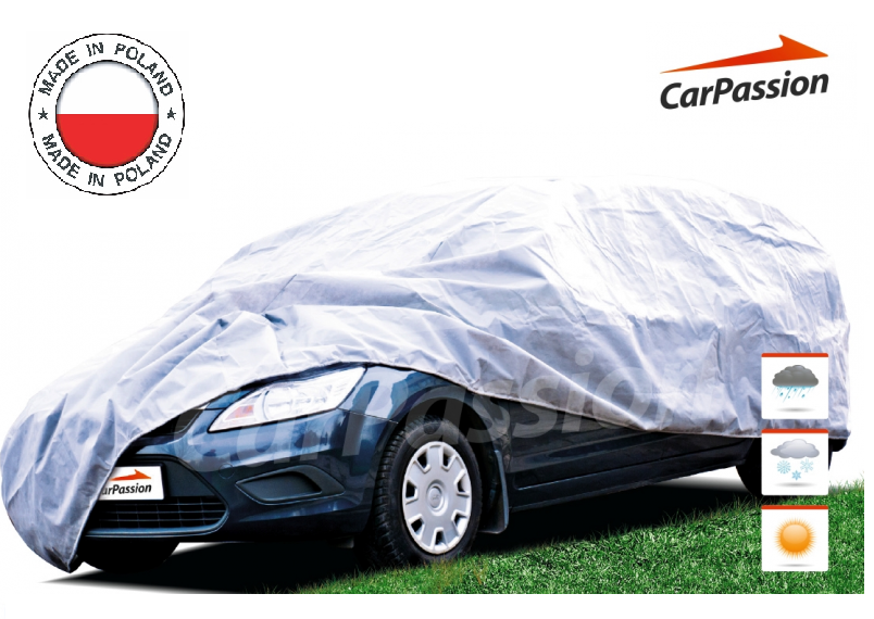Водоустойчиво висококачествено покривало Perfect за автомобил размер M М сив CarPassion