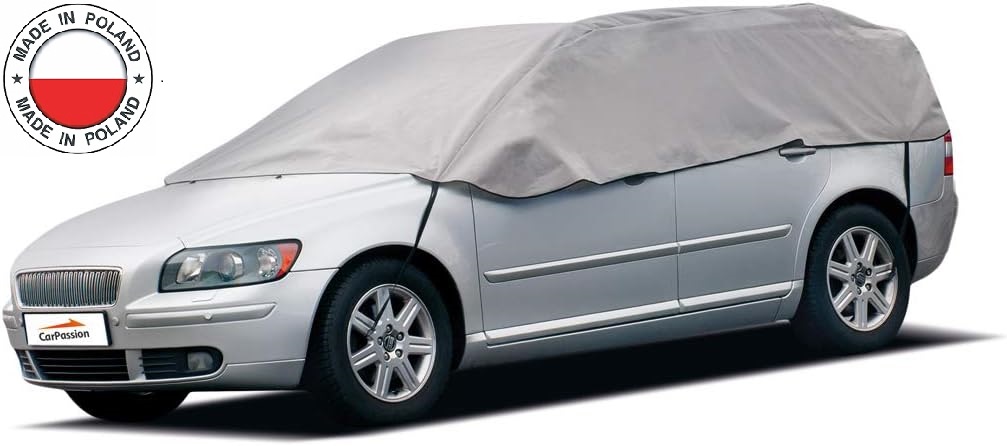 Водоустойчиво покривало полукалъф за автомобил комби размер 345 cm x 116 cm сив CarPassion