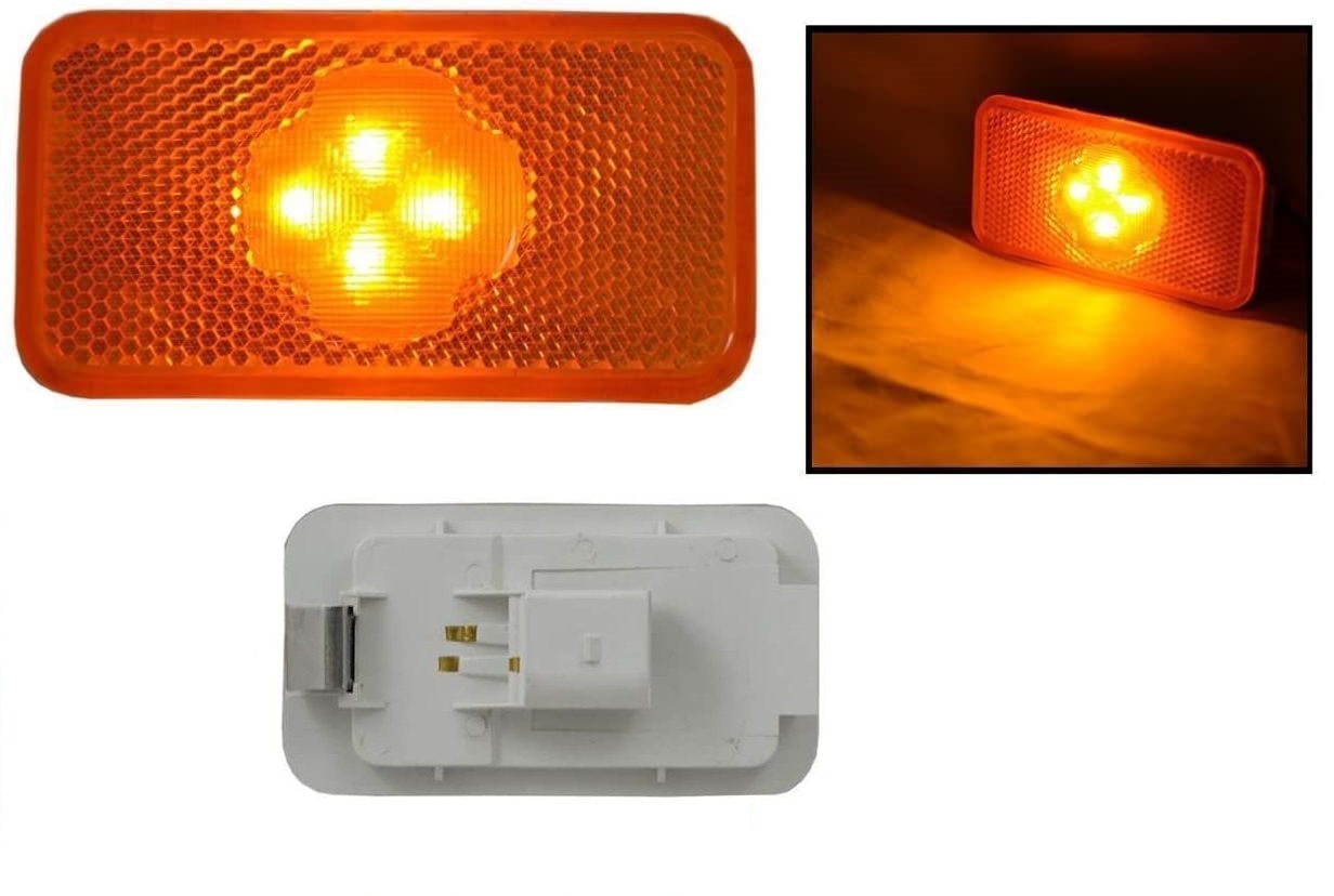 12V Диоден 4 LED ЛЕД маркер габарит токос светлина за камиони оранжев специално за ВОЛВО VOLVO серии FH/FM/FL 102 х 53 cm