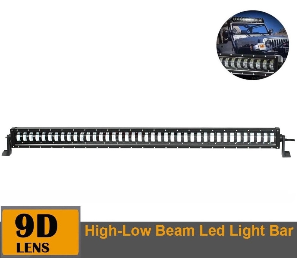 9D 134 СМ Led Bar Лед Бар Hi/Lo Kъси Дълги Водоустойчив Удароустойчив 12V 24V 30720 LМ 384W С Лупи Off-Road Лед Бар За Джип ATV