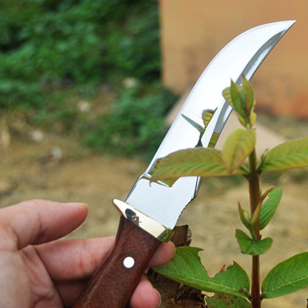 Великолепен ловен нож X59 OUTDOOR TOOL De LUXE, стомана 440С, кожена кания