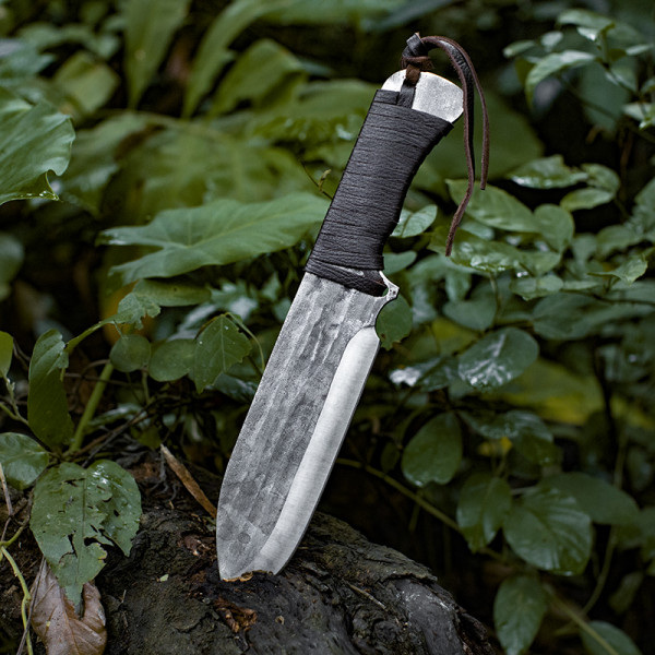 Огромен ловен / тактически нож HUNTING GIANT, фултанг, кована стомана 5CR13Mov, 645 gr.
