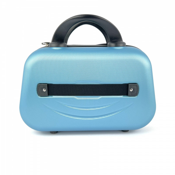 Рядък дизайн надкуфарна пътна чанта LADY B ELECTRIC LIGHT BLUE, твърда ABS
