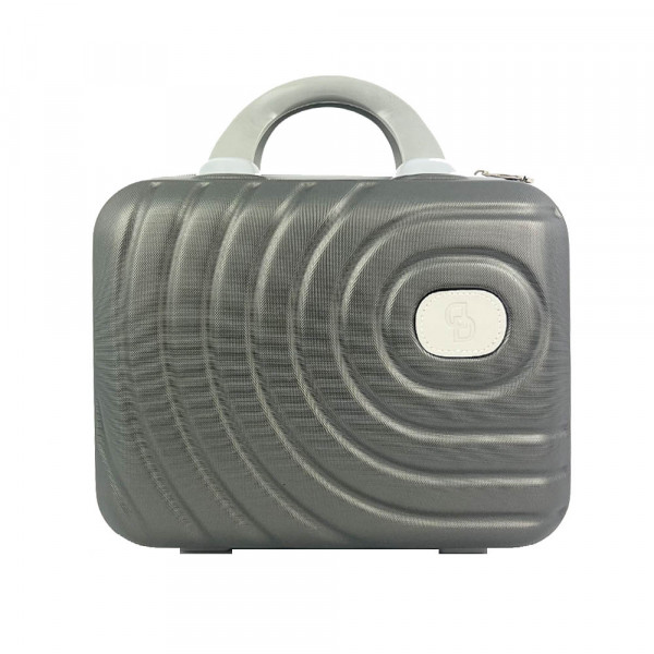 Надкуфарна пътна чанта CUBE DD SILVER, PVC, с цип, крачета и ластик за фиксиране