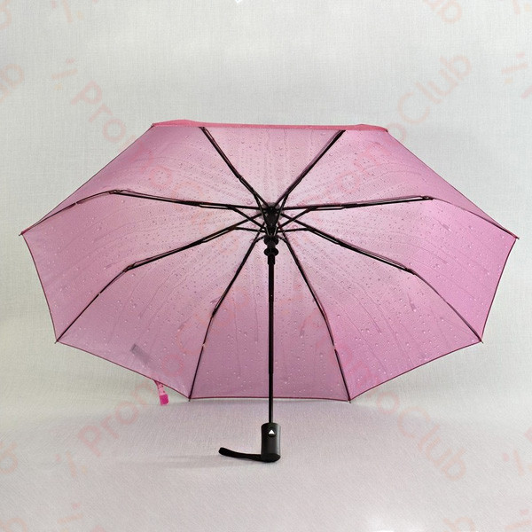 Дамски чадър от бързосъхнеща материя, ветроустойчив RAINDROPS - GREEN 21881