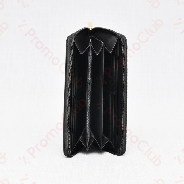 Луксозно дамско портмоне от еко кожа LUX - BLACK 02437