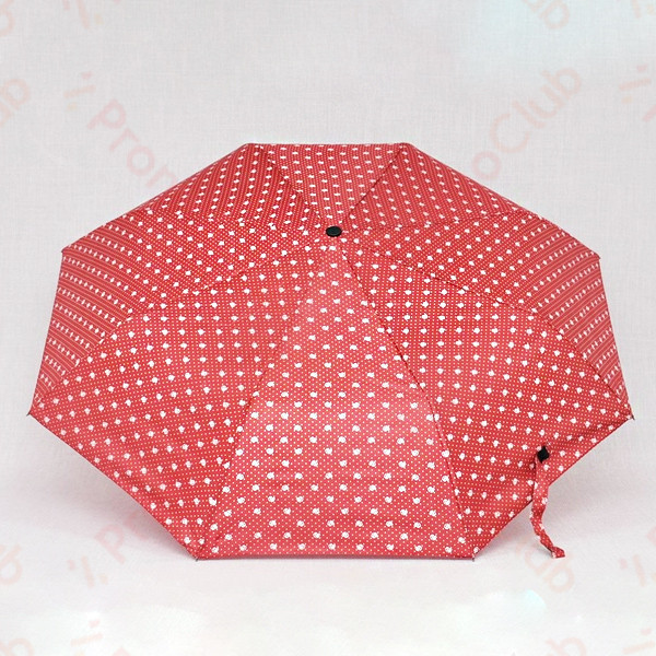 Ветроустойчив и красив дамски чадър RAINDROP - RED 12531