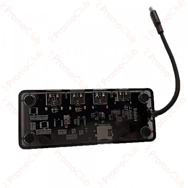 Мултифункционален 7в1 хъб TYPE-C HUB адаптер KLGO HB-1, PREMIUM PRODUCT