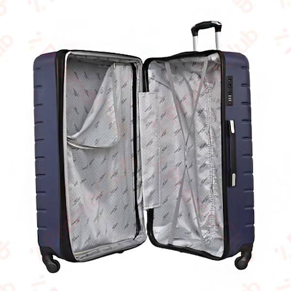 Удобен и здрав авио куфар за ръчен багаж ABS, 46cm - DARK BLUE 2052