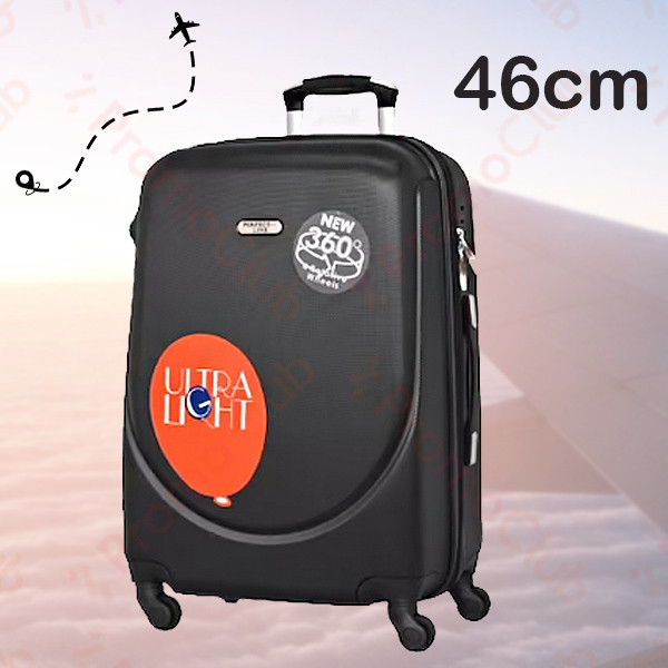 Компактен и практичен ABS авио куфар за ръчен багаж, 46cm - BLACK 1217