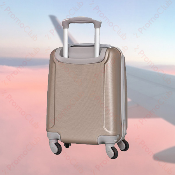 Компактен и практичен ABS авио куфар за ръчен багаж, 46cm - CHAMPAGNE 1217