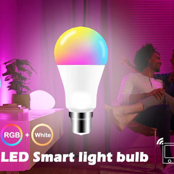 🟡16 цвята LED крушка Е27 с дистанционно, 7W RGBW BULB🟢