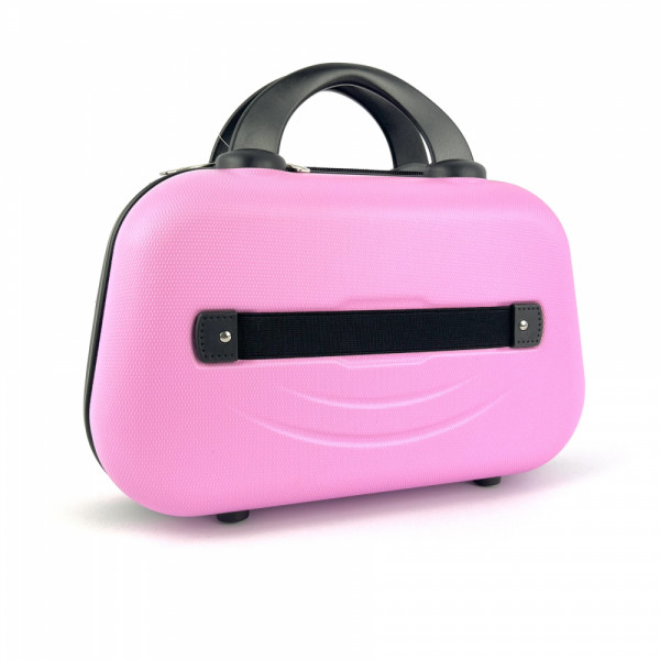 Рядък дизайн надкуфарна пътна чанта LADY B BABY PINK, твърда ABS