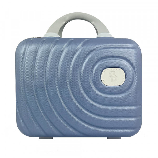 Надкуфарна пътна чанта CUBE DD LIGHT BLUE, PVC, с цип, крачета и ластик за фиксиране