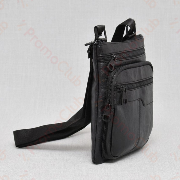 Стилна и практична мъжка чанта от еко кожа MEN STYLE - BLACK 1728-1