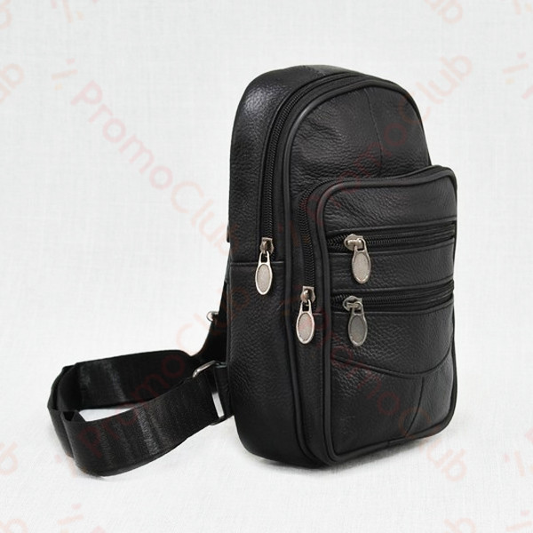 Стилна и луксозна мъжка чанта от естествена кожа MENSTYLE - BLACK  7781