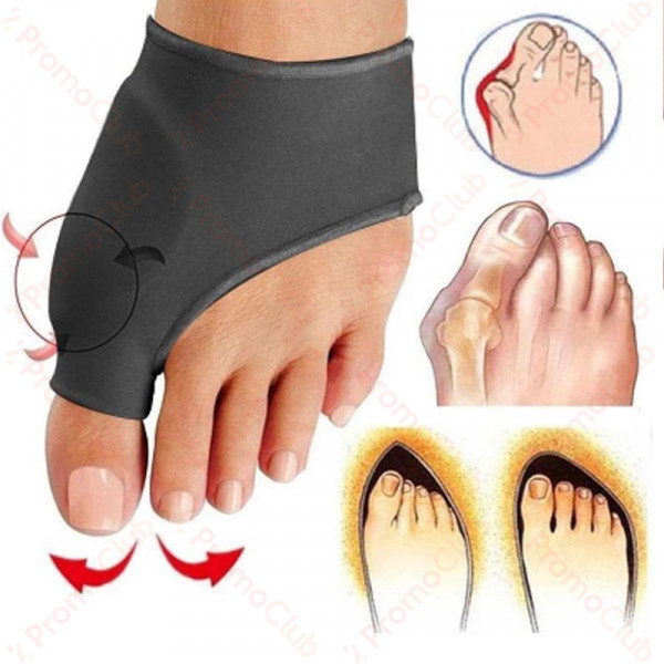 2бр Коректор чорап за пръсти със силиконов разделител - Намалява неприятните усещания по време на ходене