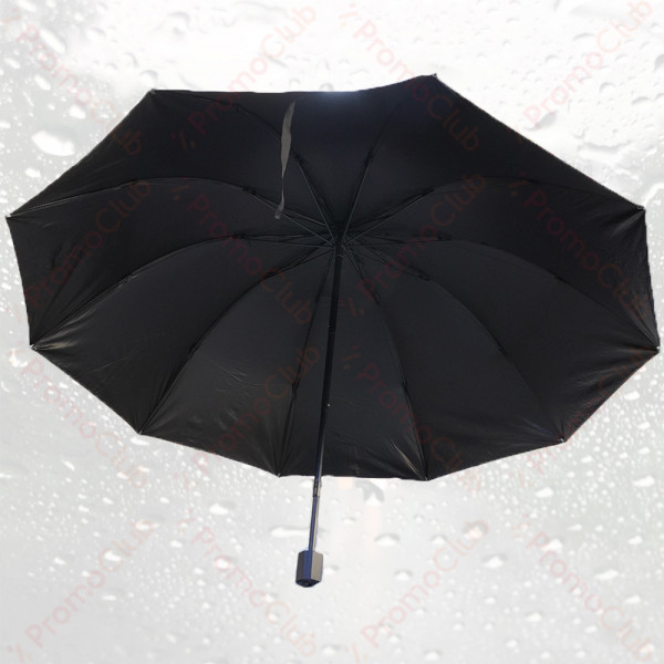 Огромен унисекс чадър  с практичен калъф - BLACK 6201