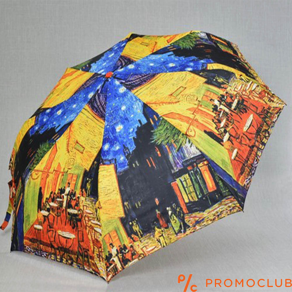 ВАН ГОГ арт сгъваем чадър на Кафе тераса през нощта 1896