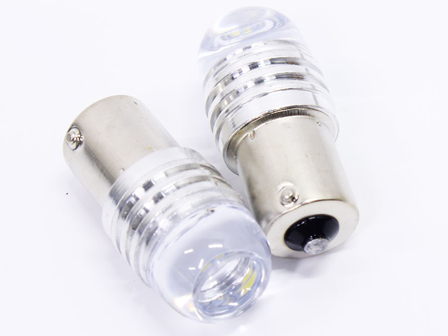 Комплект от 2 броя LED Лед Диодни Крушки За Габарит P21W 1156 BA15S 12V 9 Леда Бяла Светлина