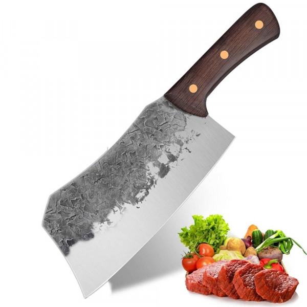 Тежък кухненски нож - сатър, кован, стомана 5Cr15mov, 54-56 HRC