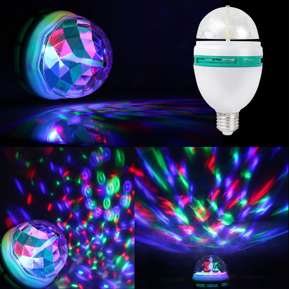 Въртяща се цветна диско парти LED лампа - ефектна, надеждна и икономична, BFO4