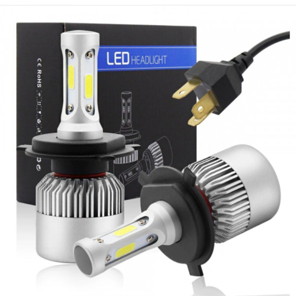 Комплект LED диодни крушки за фарове H4 – LED Headlight, 72W, 9-32V