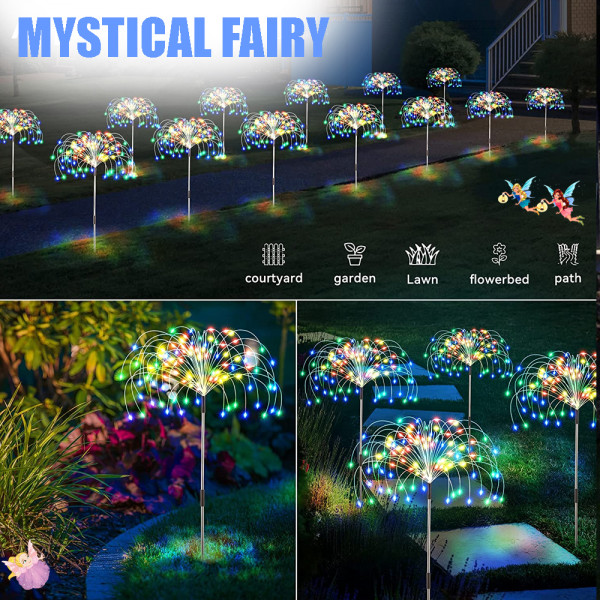 Усъвършенствани соларни градински лампи MYSTICAL FAIRY, 2 броя, BF22