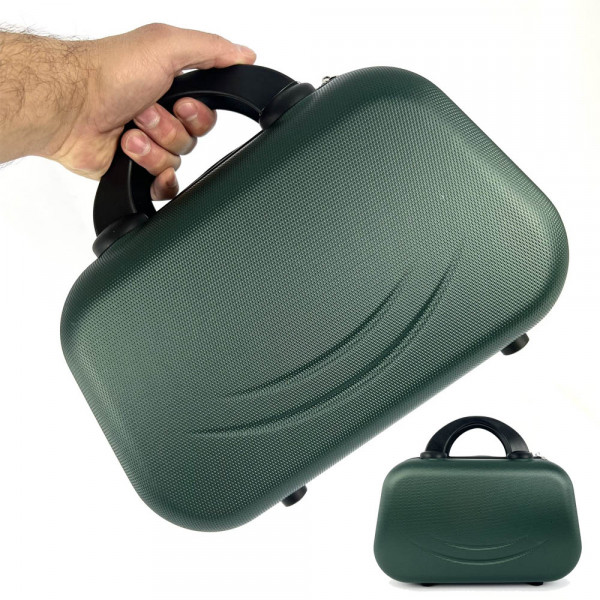 Рядък дизайн наскуфарна пътна чанта LADY B OLIVE GREEN, твърда ABS