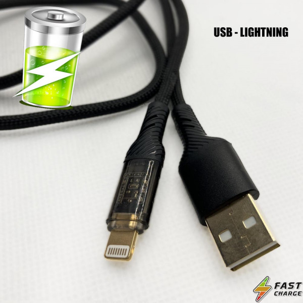 Мощен здрав кабел за зареждане KLGO S-60 за IPhone, USB-LIGHTNING, FAST CHARGING
